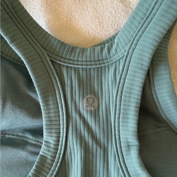 Green Ribbed Crop Top - Picture 3 of 4